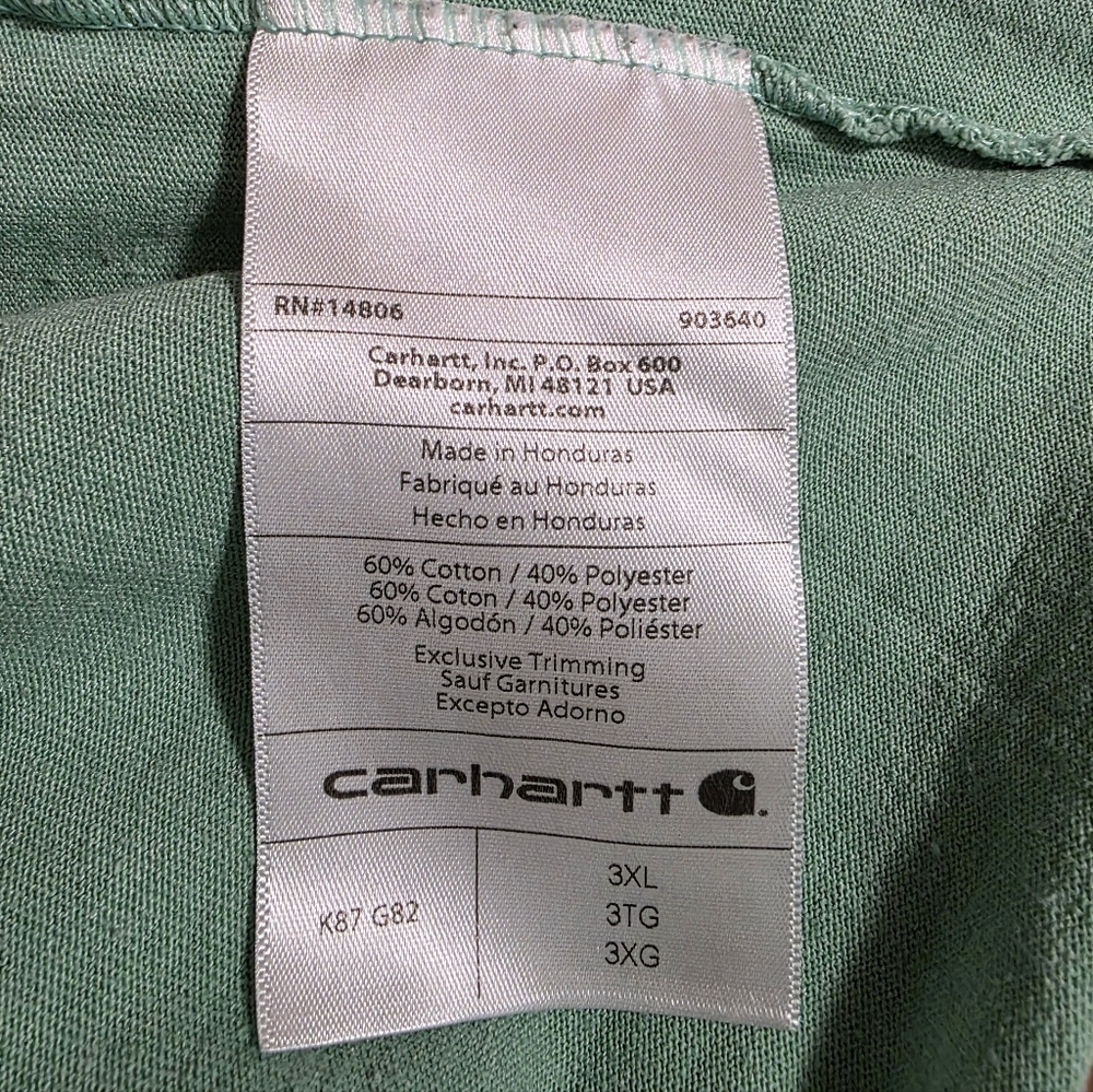 Carhartt Men's Sage Short Sleeve Tee 3XL - Picture 4 of 4